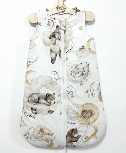 Śpiworek do spania Miś i przyjaciele beżowy