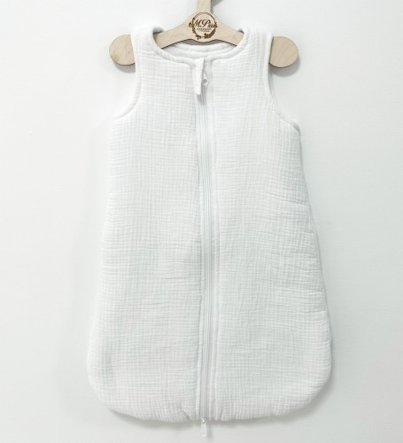 Śpiworek do spania MUŚLINOWY Biały