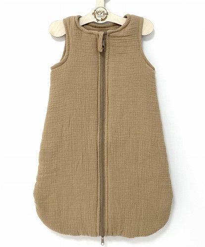 Śpiworek do spania MUŚLINOWY Karmelowy