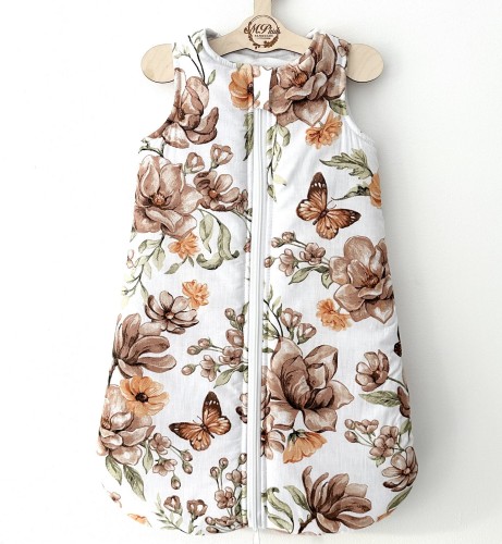 Śpiworek do spania Brązowe kwiaty