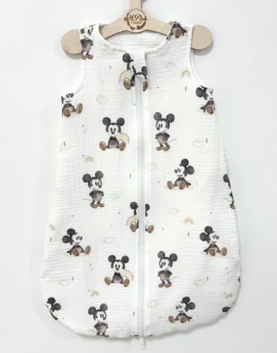 Śpiworek do spania Muślinowy Micky Disney na białym tle