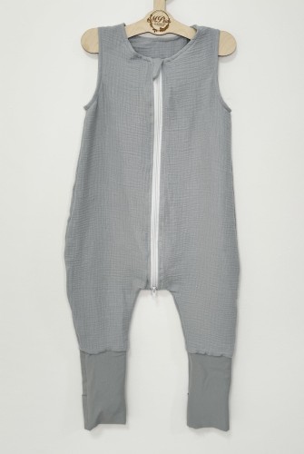 Śpiworek do spania z nogawkami Muślinowy Szary