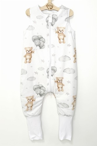 Śpiworek do spania z nogawkami Misie i balony