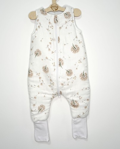Śpiworek do spania z nogawkami Muślinowy Dmuchawce
