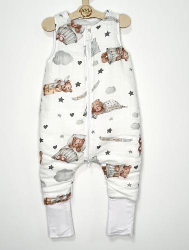 Śpiworek do spania z nogawkami Muślinowy Pora spać