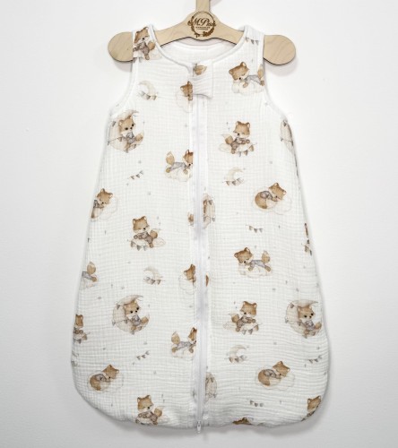 Śpiworek do spania Muślinowy Śpiące liski