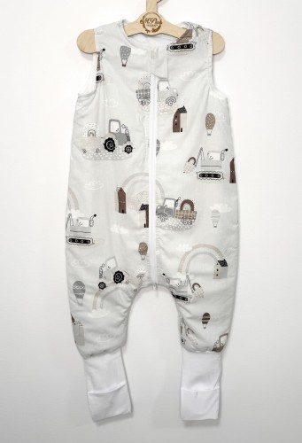 Śpiworek do spania z nogawkami Szare traktory