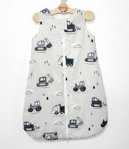 Śpiworek do spania Niebieskie koparki i traktory