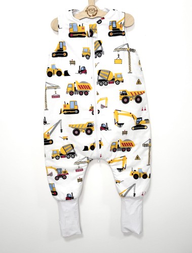 Śpiworek do spania z nogawkami Żółte koparki