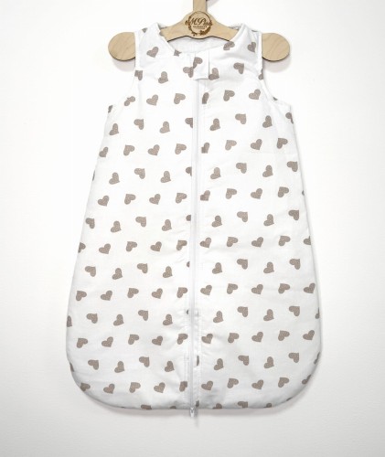 Śpiworek do spania Brązowe serduszka