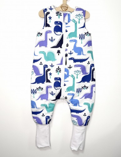 Śpiworek do spania z nogawkami Dinozaury