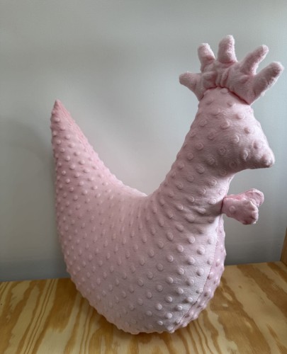 Poduszka do karmienia Kura Kokoko Jasny róż minky