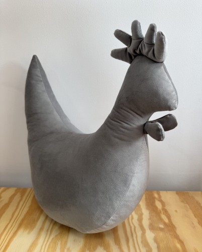 Poduszka do karmienia Kura Kokoko Szary Velvet premium