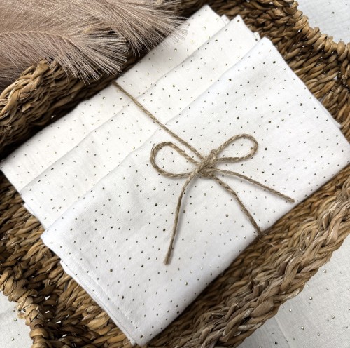 Pieluszki muślinowe Białe 3-pak