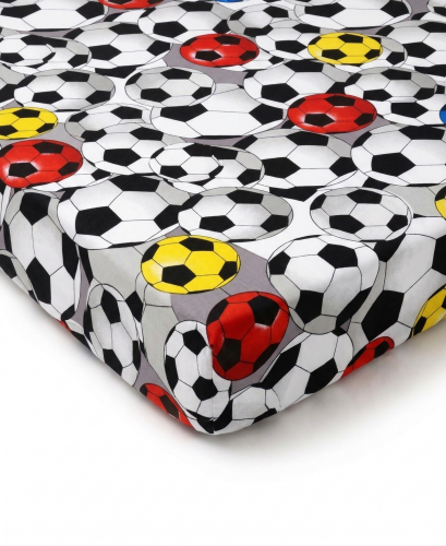 Prześcieradło z gumką bawełniane 140x70 Piłki