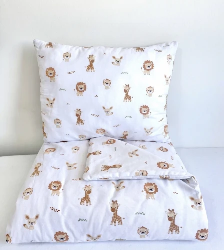 Komplet do przedszkola / żłobka - kocyk / kołderka z poduszką Słodkie safari