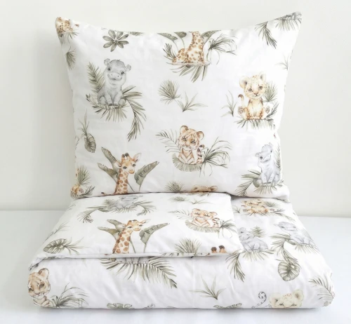 Komplet do przedszkola / żłobka - kocyk / kołderka z poduszką Bajkowe safari