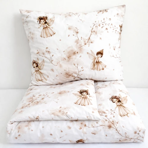 Komplet do przedszkola / żłobka - kocyk / kołderka z poduszką Wróżki beżowe