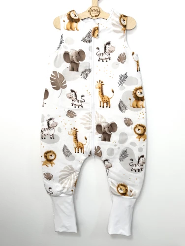 Śpiworek do spania z nogawkami Wesołe safari