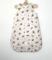 Śpiworek do spania niemowlęcy Beżowe kwiatki na beżowym tle