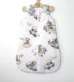 Śpiworek do spania niemowlęcy Latające misie z niebieskim